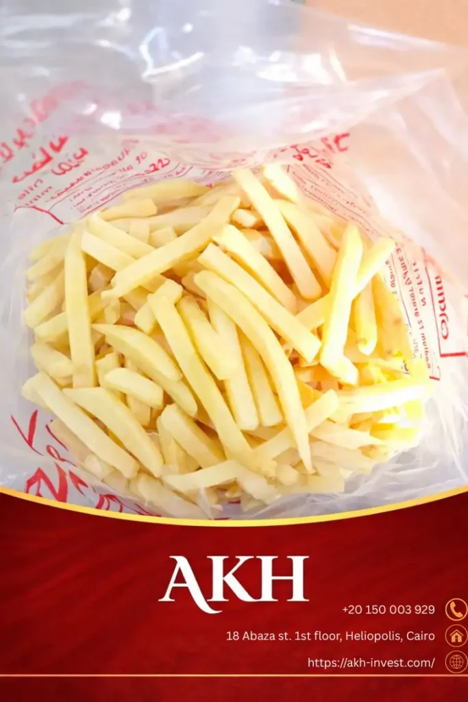 البطاطس نصف المقلية من AKH في أكياس شفافة، عالية الجودة ومناسبة للسوق السعودي